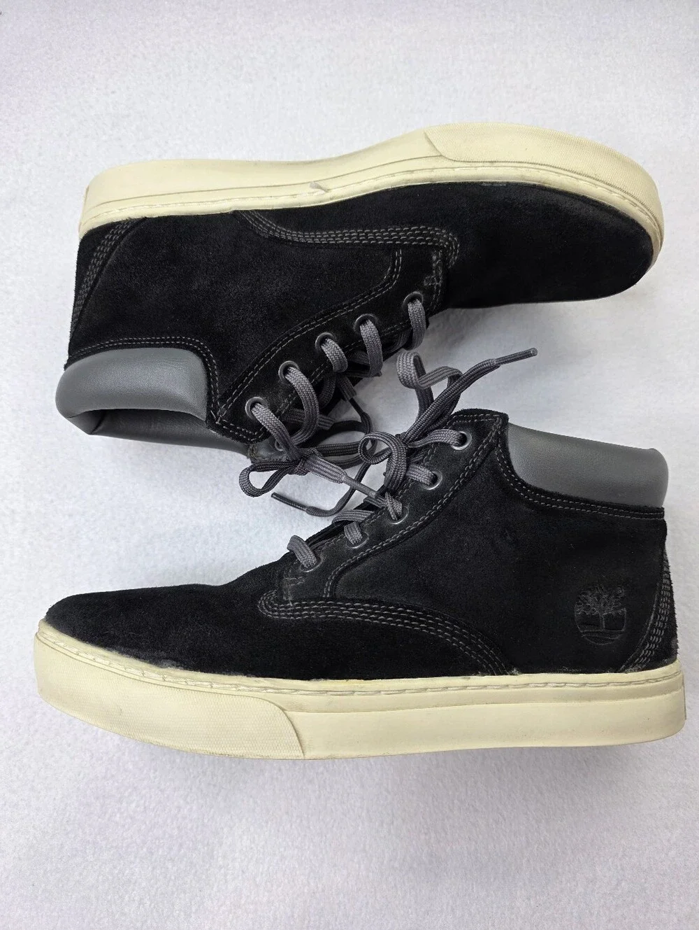 Timberland Men's Ortholite Groveton Black Leather Chukka Size 7.5 Bin AY
